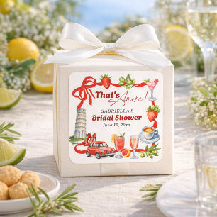 Dat is Amoristische Italiaanse Bruiloft Feest Vierkante Sticker