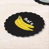 Dat is Bananas Funny Fruit Food Pun Foodie Monkey Kartonnen Onderzetters (Gekanteld)