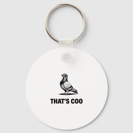 Dat is Coo - Grappige Duif Met Zonnebril 2  Sleutelhanger (Voorkant)