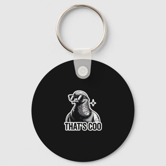 Dat is Coo - Grappige Duif Met Zonnebril Sleutelhanger (Voorkant)