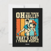 Dat is Cool Ik Gooi Mensen Feestdagenkaart (Achterkant)