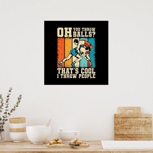 Dat is Cool Ik Gooi Mensen Poster (Keuken)