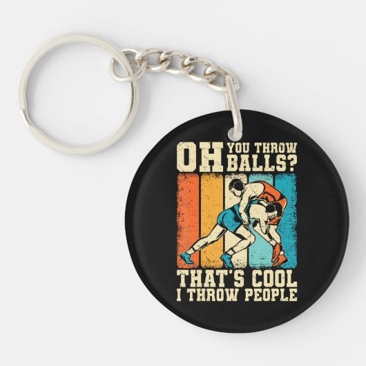 Dat is Cool Ik Gooi Mensen Sleutelhanger (Voorkant)