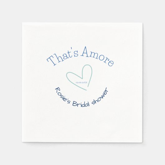 DAT IS DE LIEFDE BRUILOFTSFEestJE BLAUWE HART NAAM Servet (Voorkant)