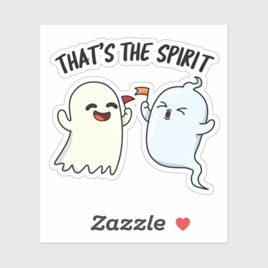 Dat is de Spirit Funny Halloween Ghost Pun Sticker (Vel)