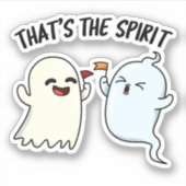 Dat is de Spirit Funny Halloween Ghost Pun Sticker (Voorkant)