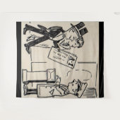 Dat is de Ticket - theatercartoon van 1920 Wandkleed (Voorkant (horizontaal))