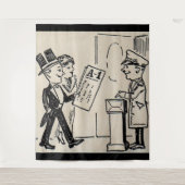Dat is de Ticket - theatercartoon van 1920 Wandkleed (Voorkant)