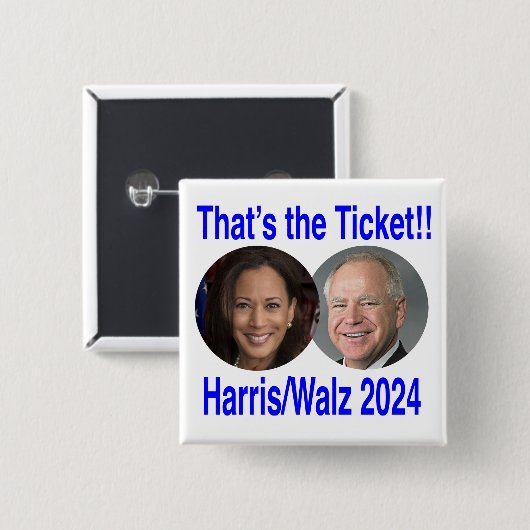 Dat is de Ticket Vierkante Button 5,1 Cm (Voorkant /achterkant)