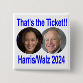 Dat is de Ticket Vierkante Button 5,1 Cm (Voorkant)