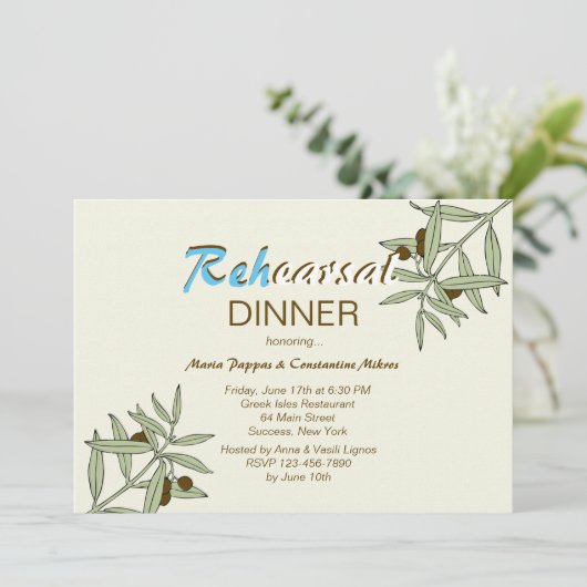 Dat is de uitnodiging van de Griekse repetitie van (Staand voorkant)