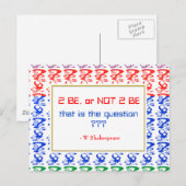 Dat is de vraag om al dan niet te zijn briefkaart (Voorkant / Achterkant)