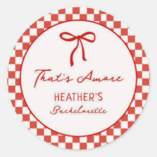 Dat is een Amore Italiaanse Pizza Meidenavakantie Ronde Sticker