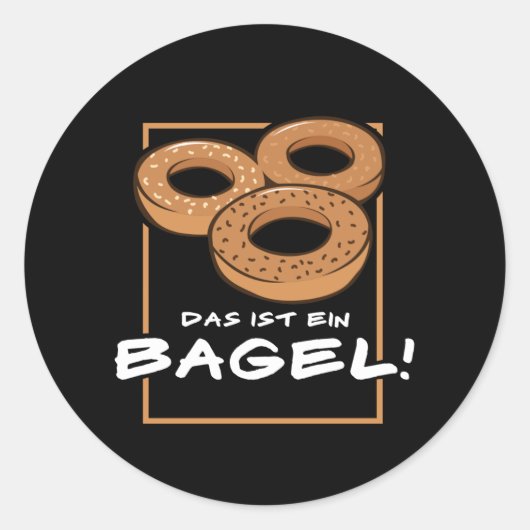 Dat is een bagel ronde sticker (Voorkant)