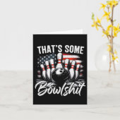 Dat is een bowl  Funny USA Flag Bowling Bo Kaart (Gele Bloem)