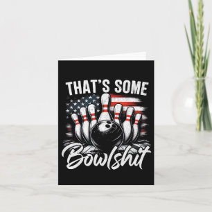 Dat is een bowl  Funny USA Flag Bowling Bo Kaart