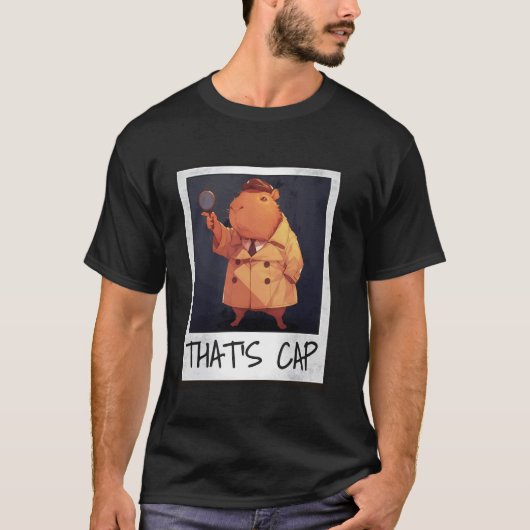 Dat is een Cap T-shirt u2013 Funny Detective Capyb (Voorkant)