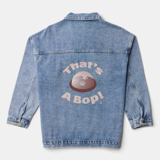 Dat is een dobbelspel nostalgie leuk kunstwerk denim jacket (Achterkant)