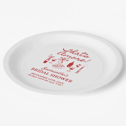 Dat is een Italiaans pizza-Vrijgezellenfeest Papieren Bordje (Gekanteld)