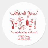 Dat is een Italiaans pizza-Vrijgezellenfeest Ronde Sticker (Voorkant)