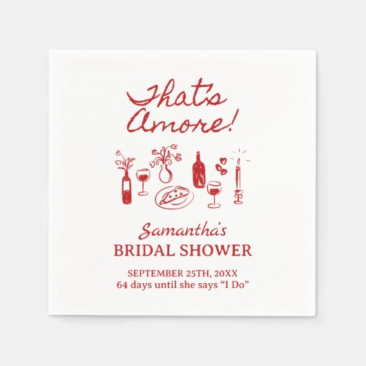 Dat is een Italiaans pizza-Vrijgezellenfeest Servet (Voorkant)