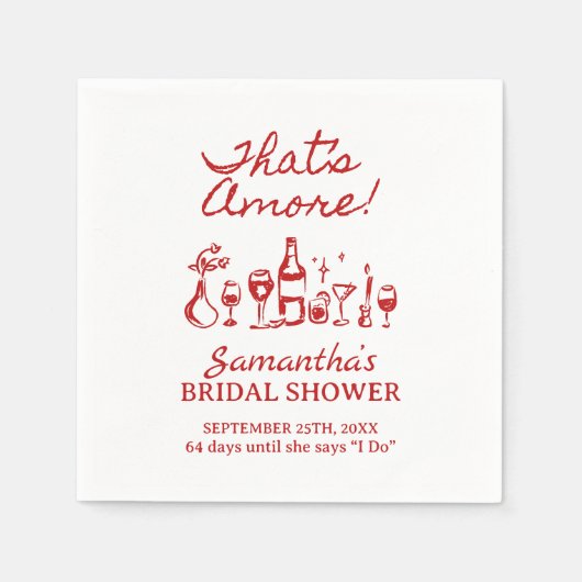 Dat is een Italiaans pizza-Vrijgezellenfeest Servet (Voorkant)