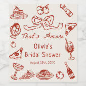 Dat is een Italiaans pizza-Vrijgezellenfeest Wijn Etiket (Enkel label)