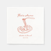 Dat is een Italiaanse bruiloft op maat Servet (Voorkant)