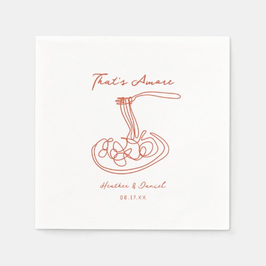 Dat is een Italiaanse bruiloft op maat Servet (Voorkant)