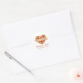 Dat is een Italiaanse Chic Heart Pizza bruiloft Ronde Sticker (Envelop)