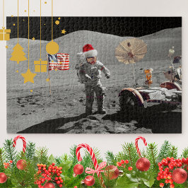 Dat is één kleine stap voor Kerstman Apollo 17 Legpuzzel
