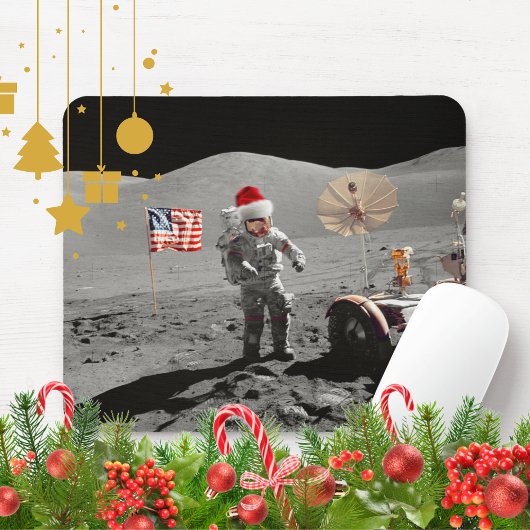 Dat is één kleine stap voor Kerstman Apollo 17 Muismat