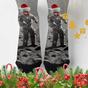 Dat is één kleine stap voor Kerstman Apollo 17 Sokken