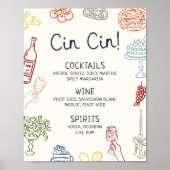 Dat is een kleurrijker geïllustreerd balkmenu poster (Voorkant)