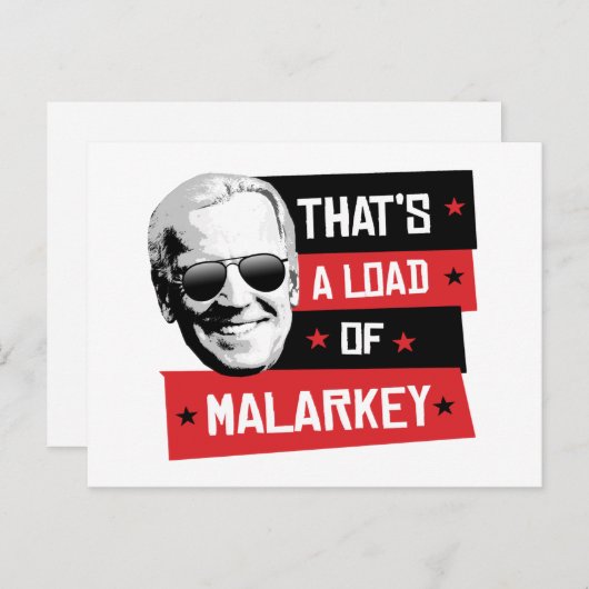 Dat is een lading Malarkey Biden 2020 Briefkaart (Voorkant / Achterkant)