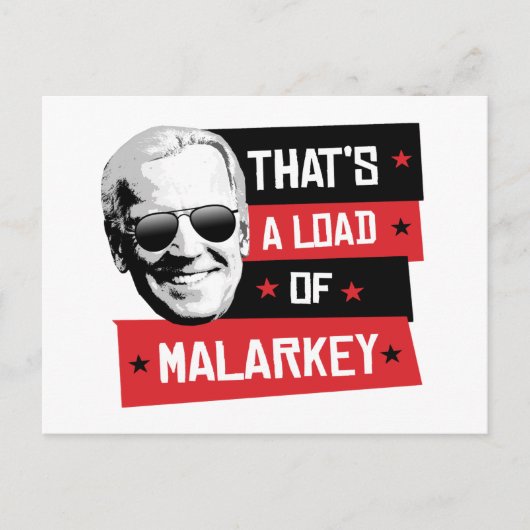 Dat is een lading Malarkey Biden 2020 Briefkaart (Voorkant)