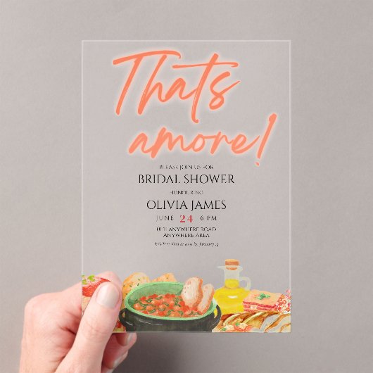 Dat is een meer acryl bruids douche uitnodiging (Insitu (Draagbaar))