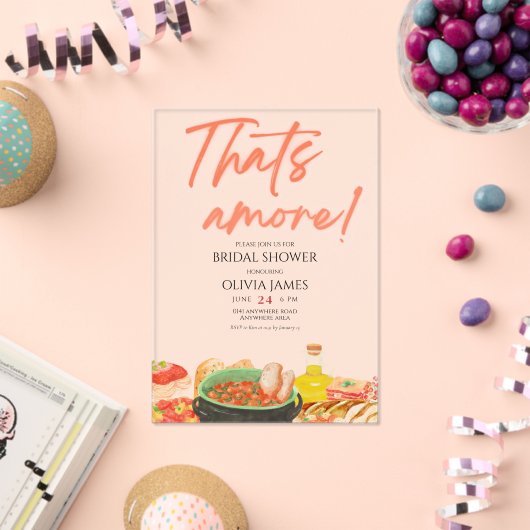 Dat is een meer acryl bruids douche uitnodiging (Insitu (Viering))