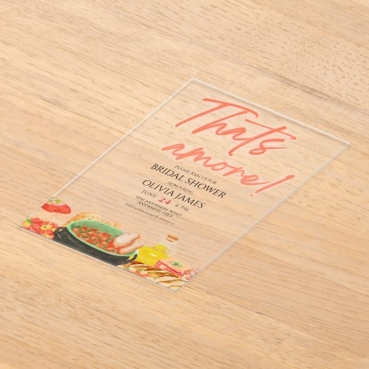 Dat is een meer acryl bruids douche uitnodiging (Laagn)