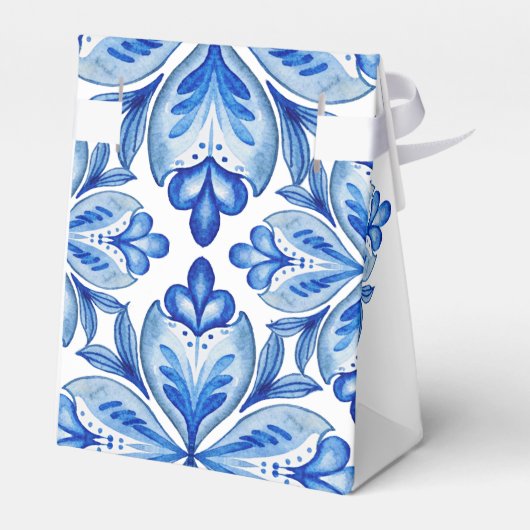 Dat is een meer Blauwe tegel citroen Italiaans vri Bedankdoosjes (Achterkant)