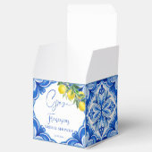 Dat is een meer Blauwe tegel citroen Italiaans vri Bedankdoosjes (Geopend)