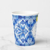 Dat is een meer Blauwe tegel citroen Italiaans vri Papieren Bekers (Rechts)