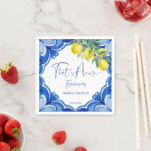 Dat is een meer Blauwe tegel citroen Italiaans vri Servet (Insitu)