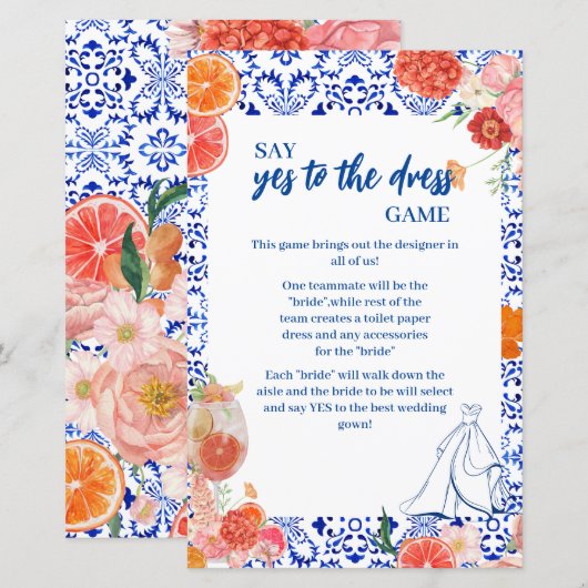 Dat is een meer douche ja op de jurk spel kaart (Voorkant / Achterkant)