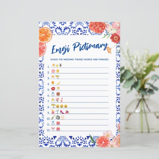 Dat is een meer emoji pictionary vrijgezellenfeest (Staand voorkant)