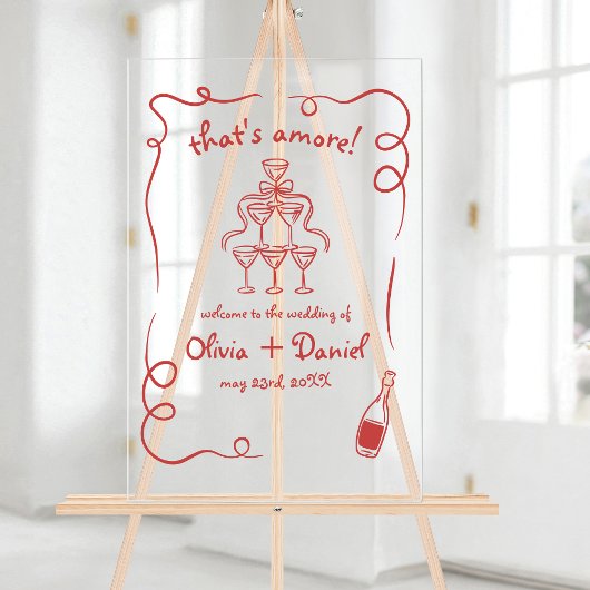 Dat is een meer funky, grillig geïllustreerd teken acryl bord