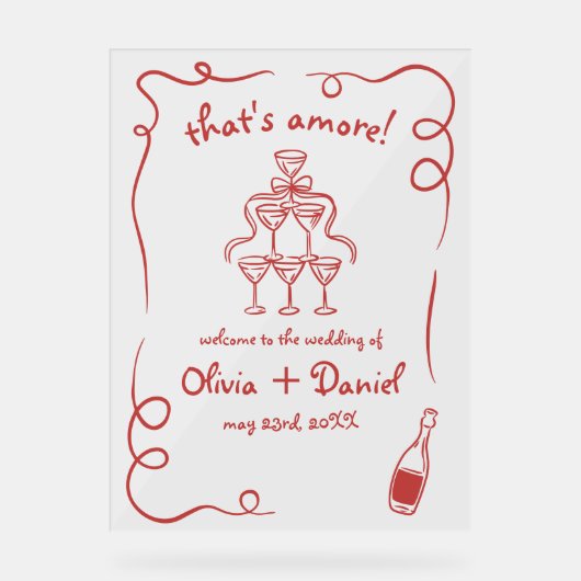 Dat is een meer funky, grillig geïllustreerd teken acryl bord (Voorkant)