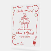 Dat is een meer funky, grillig geïllustreerd teken acryl bord (Hoek)