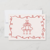 Dat is een meer funky  grillige bruiloft RSVP kaartje (Achterkant)