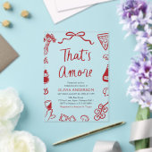 Dat is een meer grillig Italiaans Pizza Vrijgezell Acryl Uitnodigingen (Insitu (Huwelijk))